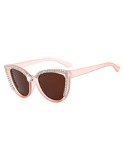 Vintage Cat Eye Sonnenbrille mit Strass