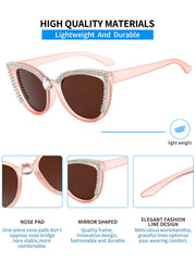 Vintage Cat Eye Sonnenbrille mit Strass