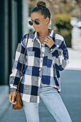 Plaid Brushed Button-Up Shacket