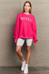 Sweat-shirt graphique MERRY taille réelle Simply Love