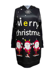 Robe à capuche grande taille MERRY CHRISTMAS