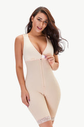 Shapewear in voller Größe mit Spitzenbesatz und Reißverschluss