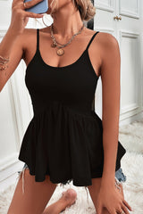 Camisole mit U-Ausschnitt und Schößchen