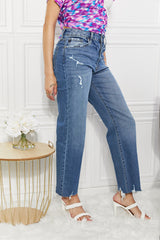 Kancan Melanie Crop Jeans mit weitem Bein in voller Größe