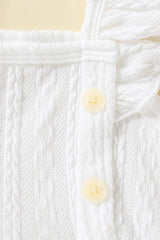 Baby Mädchen Kleid mit Rüschen und dekorativen Knöpfen an der Schulter