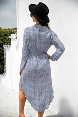 Kleid mit Leopardenmuster und Knopfleiste