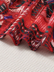 Jupe chasuble à smocks imprimée pour bébé fille