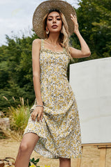 Robe sans manches à volants floraux