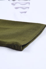 Contrast Ladder Detail Baseball Sleeve Top