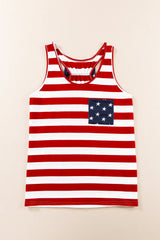 Star Stripe Scoop Neck Tank