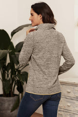Heathered Quarter-Zip Sweatshirt