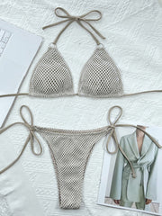 Neckholder-Bikini-Set mit Bindeband hinten