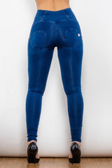 Skinny-Long-Jeans mit hohem Bund und Reißverschluss