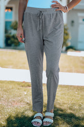 Drawstring High Waist Pants