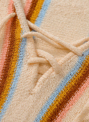 Haut en tricot rayé à lacets