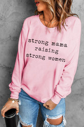Sweat-shirt graphique STRONG MAMA RAISING STRONG