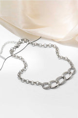 Rhinestone Chunky Chain Choker Necklace