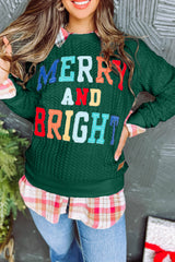 Sweat-shirt matelassé blanc Merry Bright