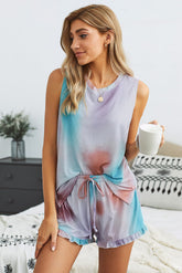 Swingy Tank Top mit Rüschen-Shorts, Loungewear