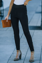 Knöchelhohe Skinny-Hose mit Reißverschluss