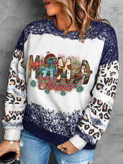 Plus Size MAMA CLAUS Langarm-Sweatshirt mit Grafik