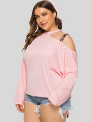 Chemisier col rond épaules nues grande taille