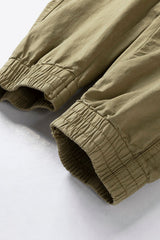 Drawstring Elastic Waist Cargo Joggers