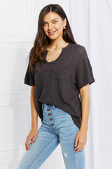Pull jacquard à trou de serrure Zenana, taille réelle, gris