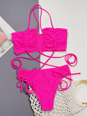 Neckholder-Bikini-Set mit Kordelzug