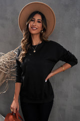 Dropped Shoulder Round Neck Sweatshirt