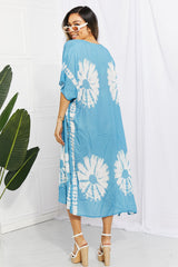 Cache-maillot ouvert devant avec fente et tie-dye