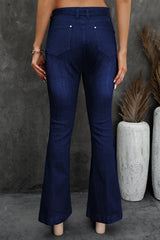 Schlaghosen-Jeans mit Gürtel