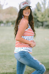 Stars Stripes Round Neck Tank