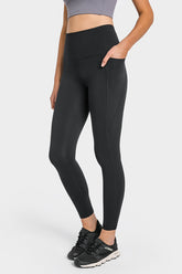 Legging de yoga taille haute longueur cheville avec poches