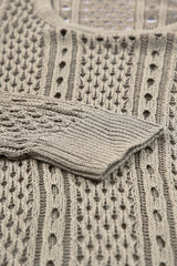 Pullover mit Lochmuster und Kettendetail