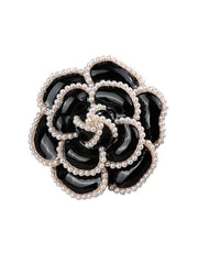 Retro Perlenbrosche mit Blumenmuster