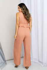 Gilli – Ärmelloser Jumpsuit mit weitem Bein und Schößchen