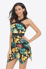 Printed Swim Dress Bottoms Set