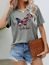 FREEDOM Kurzarm-T-Shirt mit Schmetterlingsgrafik