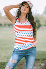 Stars Stripes Round Neck Tank