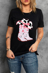 Cowboy Hat Boots Graphic Tee