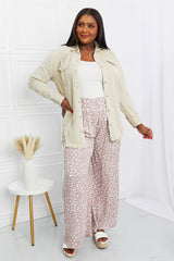 Veste en jean boutonnée American Bazi pleine grandeur effet vieilli couleur sable