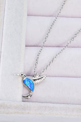 Opalvogel 925 Sterling Silber Halskette