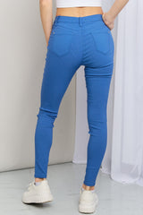 YMI Jeanswear – Kate – Hyper-Stretch-Skinny-Jeans in voller Größe mit mittelhohem Bund in Elektroblau