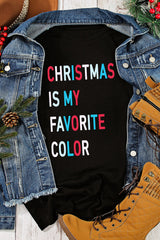 Black Christmas Is My Favorite Color Long Sleeve Graphic Tee