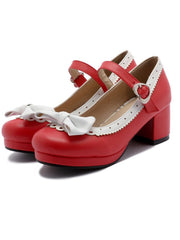 Retro Schleife rutschfeste High Heels
