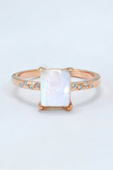 Square Moonstone Ring