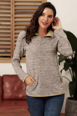 Heathered Quarter-Zip Sweatshirt