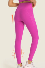 Yoga-Leggings mit hoher Taille und breiter Tasche