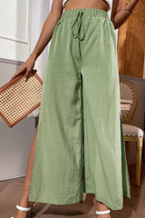 Hose mit weitem Bein und seitlichem Schlitz